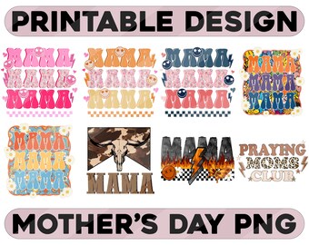 Pacote Retro Mama PNG, Retro Mom Png, Mom Life Png, Mom Png, Dia das Mães Png, Blessed Mama, Bear Mama, Boy Girl Mama, Mama Shirt Png Design