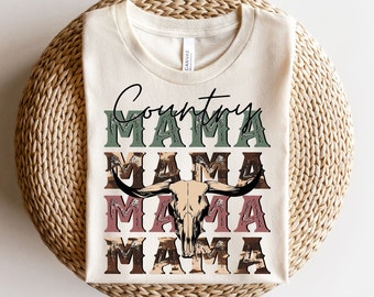 Country Mama png, Western cowboy png, Western png, Retro png, Cow Skull png, Cowhide Print Png, Sublimation Designs, Digital File Active