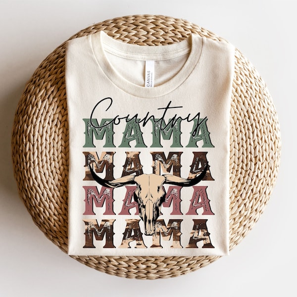 Country Mama png, Western cowboy png, Western png, Retro png, Cow Skull png, Cowhide Print Png, Sublimation Designs, Digital File Active