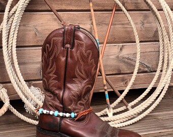 Pulsera de bota de cuero hecha a mano