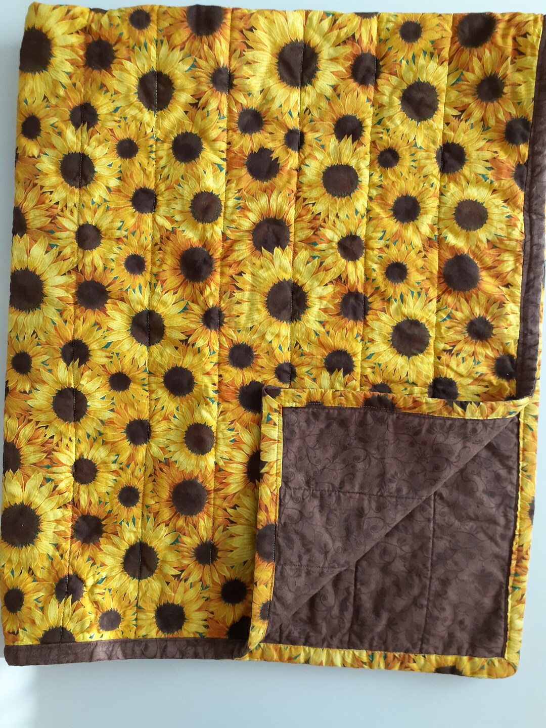 Sunflower Baby Quit Cotton Blanket Shower Gift New Baby Gift Etsy
