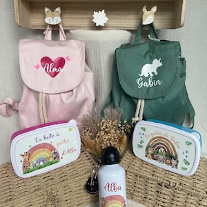 Sac a dos enfant maternelle, sac enfant personnalisé, sac à dos prénom enfant, petit sac à dos, sac de crèche, sac maternelle, sac en coton