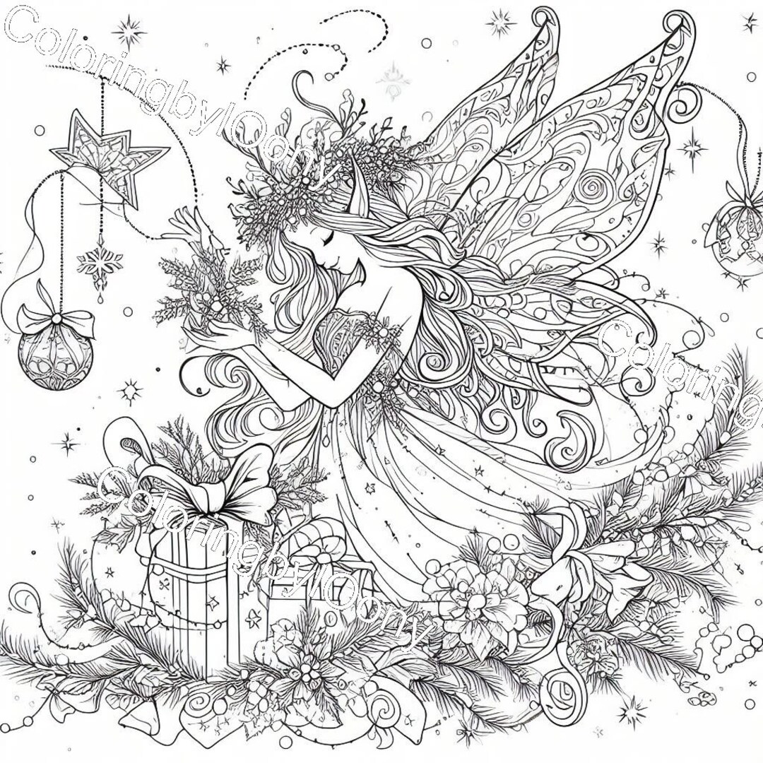 Coloring Pages, Christmas Theme - Etsy