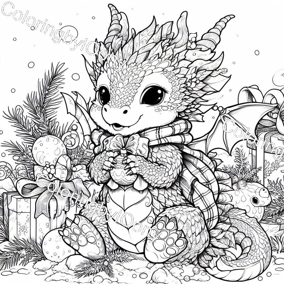 Coloring pages christmas theme coloring pages christmas theme etsy