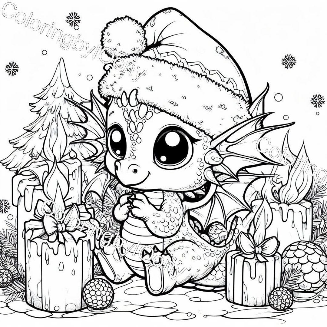 Coloring Pages, Christmas Theme /coloring Pages, Christmas Theme Etsy