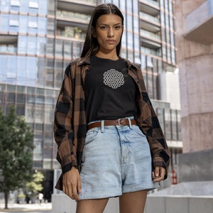 SEEDS. Flower of life. Minimal Unisex T-Shirt with World Changing message. Share these words and make a change!