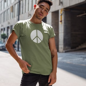 SEEDS. Peace Symbol. World Peace Unisex minimal Tshirt with World Changing message. Share these words and make a change!