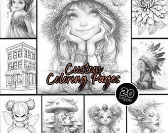 Custom Coloring Pages Bundle Request 30 Pages You will design and I will create