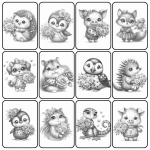 For My Mom Coloring Page for Adults Cute Animals for Mother Day ...