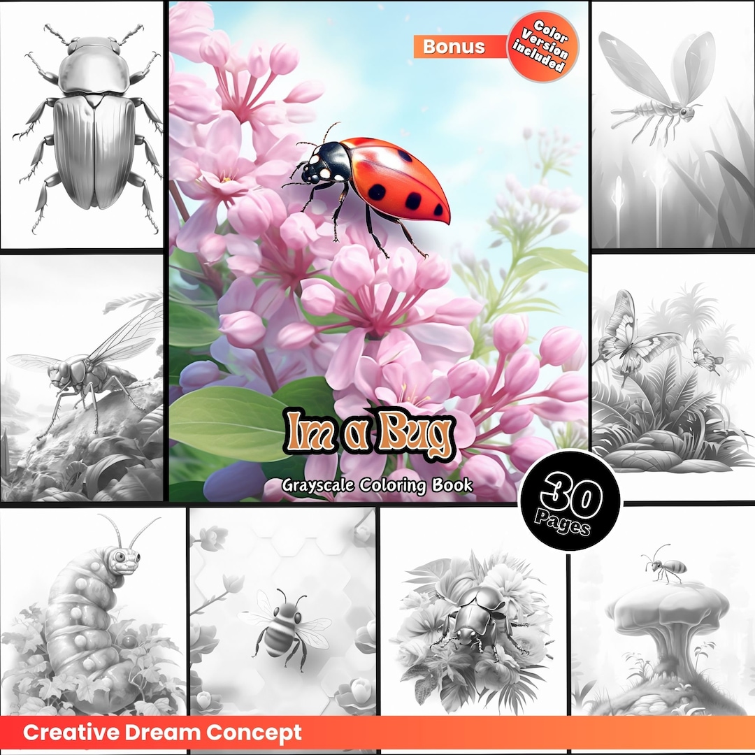 Im a Bug Coloring Page for Adults Cute Bugs Coloring Book for Kids ...