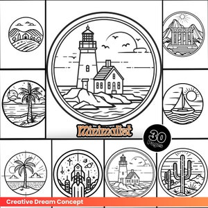 Minimalist Scenery Coloring Pages for Adults Printable Coloring Book Boho Coloring Pages Kids Coloring Book Printable