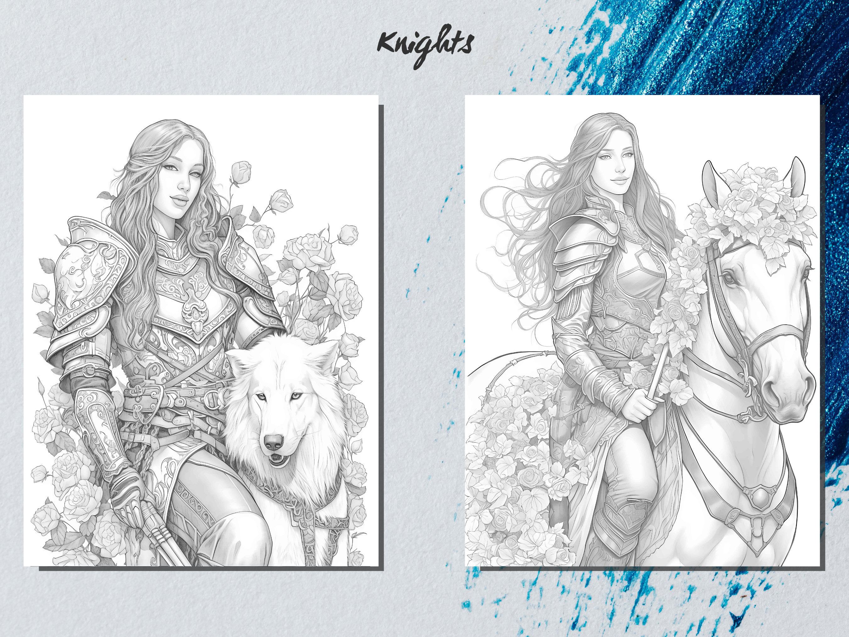 Female Knight Coloring Pages