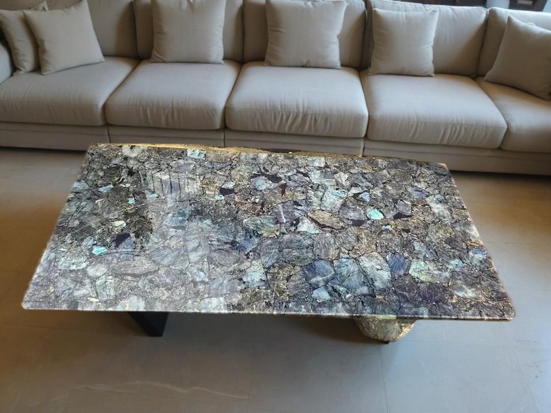 Labradorite Gems Stone Table Top for Coffee Table/dining Table, Sofa