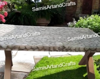 White Agate Table Top, Natural Stone Coffee Table, Home Decor