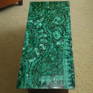 Buy Luxurious Malachite Table| Green Malachite Dining Table Top, Kitchen Countertop, Center Table Furniture For Trendy Home Decor