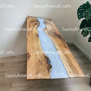 Weißer Epoxidharz-Tisch, benutzerdefinierter Epoxidharz-Tisch, Epoxid-Esstischplatte, Wohnkultur-Möbel, Epoxid-Möbelplatte