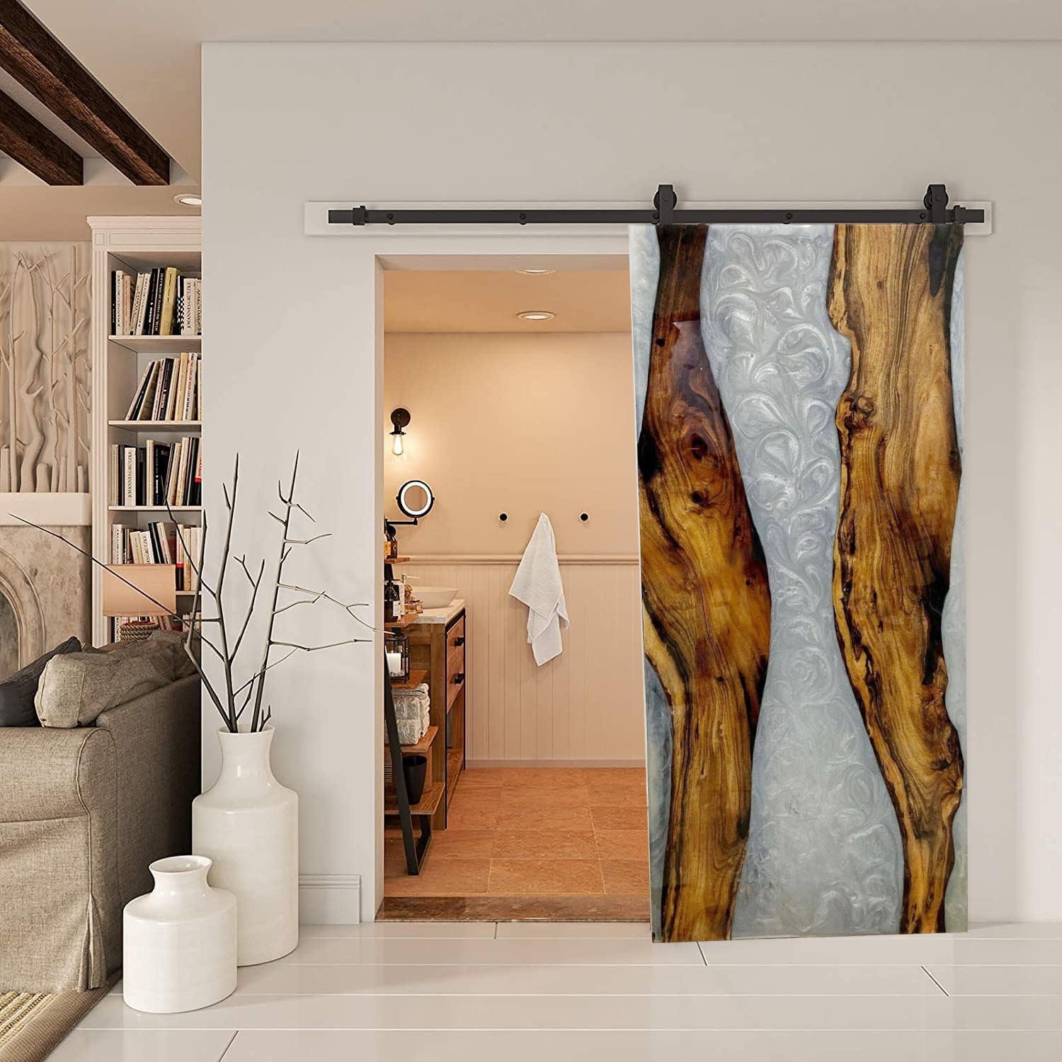 Buy Resin Barn Door, Epoxy River Barn Door, Epoxy Barn Door, Live Edge Epoxy Barn Door, Epoxy Resin Barn Door, Resin Barn Door, Custom Door