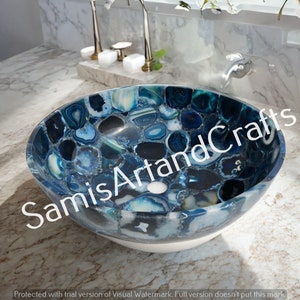 Blue Agate Wash Basin, Kitchen Counter Sinks,