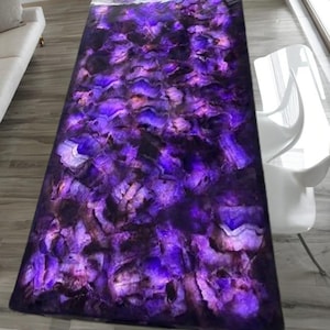 Amethyst Stones Countertop / Dining Table, Purple Amethyst stone Handmade Art Interior Furniture Agate Meeting Table, Agate Countertop