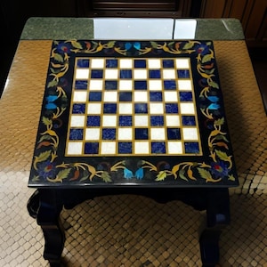 Elegant Handcarved Marble Chess Set – Luxury Black & White Stone Chess Board with Pieces, Perfect Gift for Chess Lovers