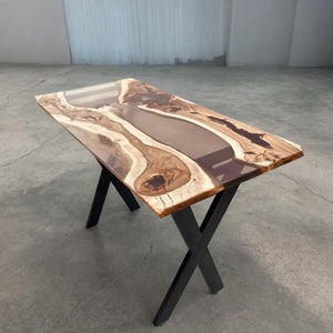 Custom Acacia Wood Epoxy Resin River Table – Live Edge Dining Tabletop