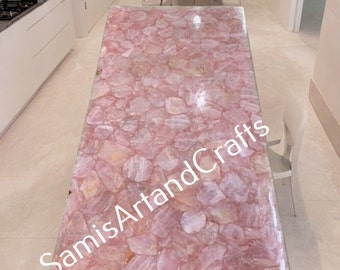 Natural Pink Quartz Table Top: Rose Quartz Kitchen Slab, Home Decor