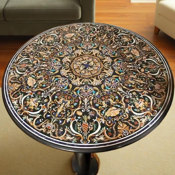 Black Marble Tray 黒大理石 象嵌 トレー black marble inlay tray 黒