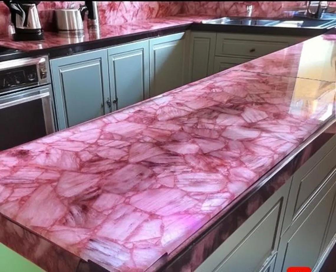 rose quartz kitchen