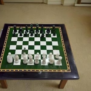 Elegant Marble Chess Set – Handmade Stone Chessboard & Pieces