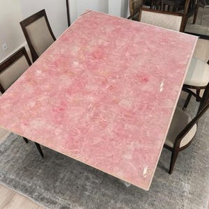 Rose Quartz Coffee Table, Gemstone Center & Dining Table Top Natural Rose Quartz Table, Quartz Coffee Table, Agate Table, Handmade Decor Top