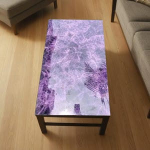 Purple Amethyst Stone Table Top | Dining Table Top | Coffee Table Top (Customisable)