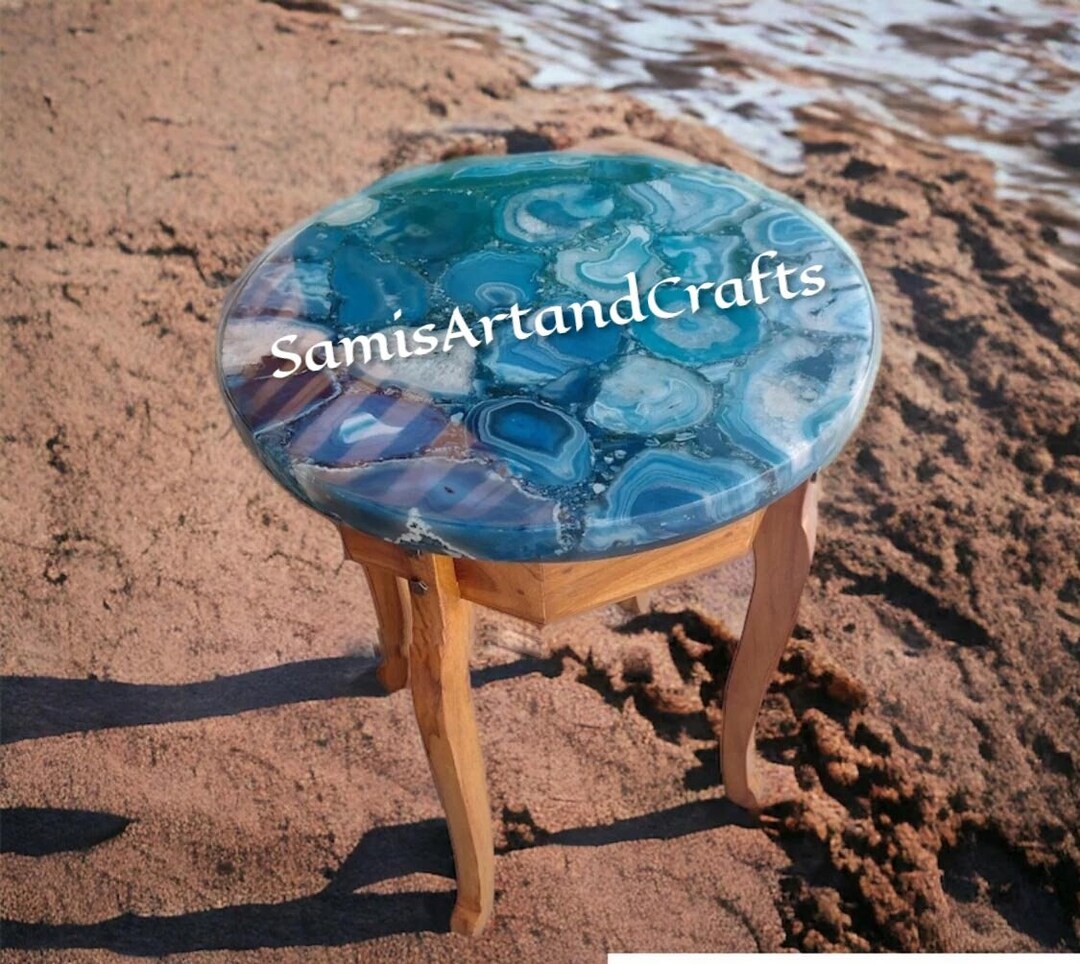 Agate Table Blue Agate Table, Agate Center Table, Agate Dining Table, Coffee Table ...