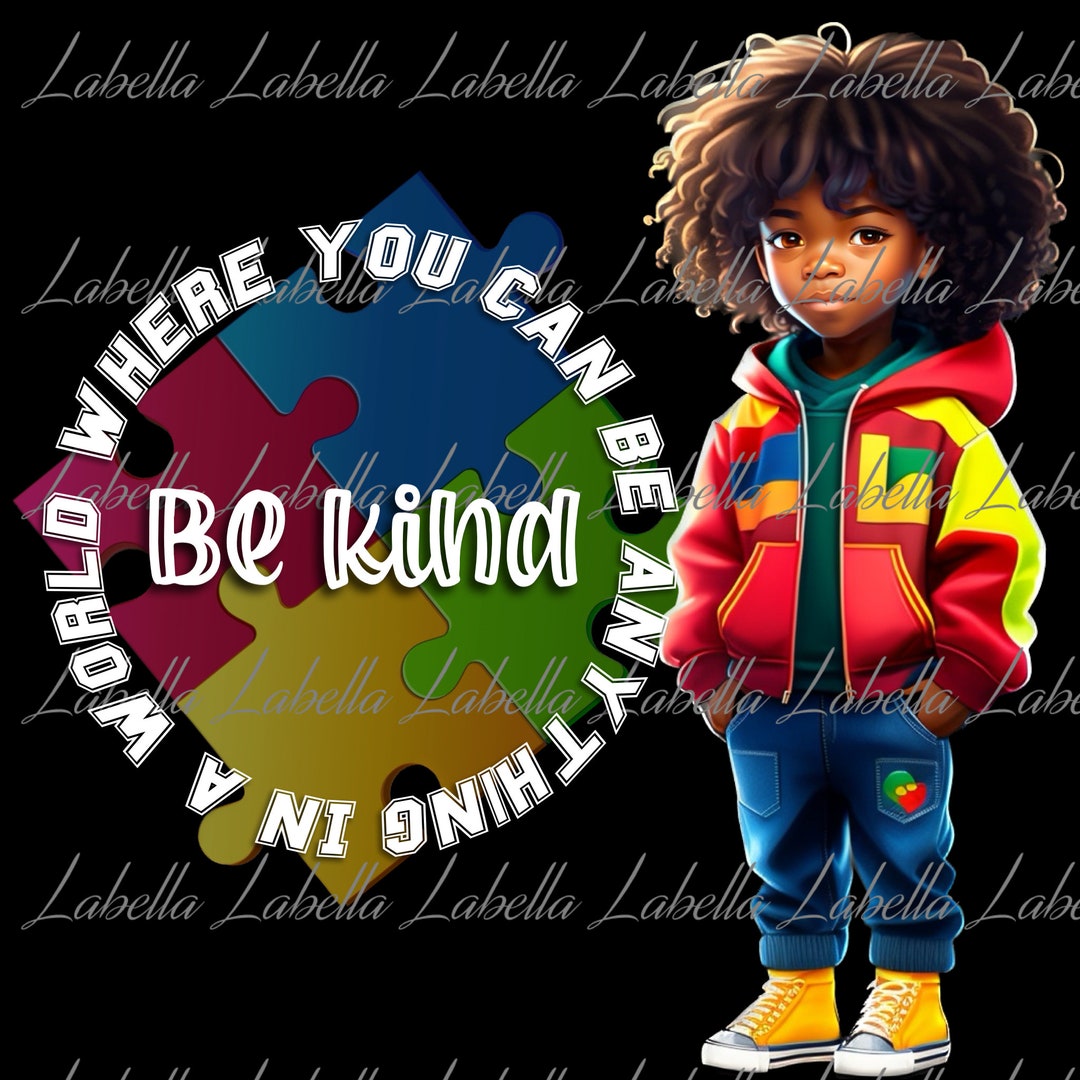 Autism Black Boy Magic Clipart PNG Melanin Black Boy Etsy UK