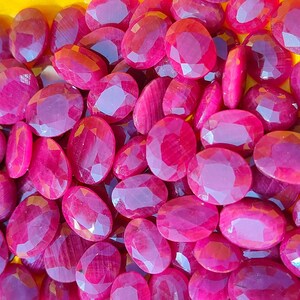 Natural Ruby Oval Gems Jewelry Making Stones  23 Ct Lot With Certificate