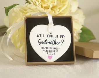 Godparents Proposal Gift | 'Will You Be My' Gift for Godparents Guide Parents Godmother To Be Godfather To Be | Gift Box Included