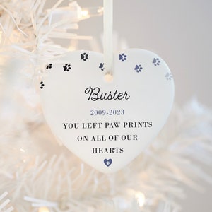 Pet Loss Dog Memorial Ornament | Personalised Dog Remembrance Ornament for Grieving Dog Owners