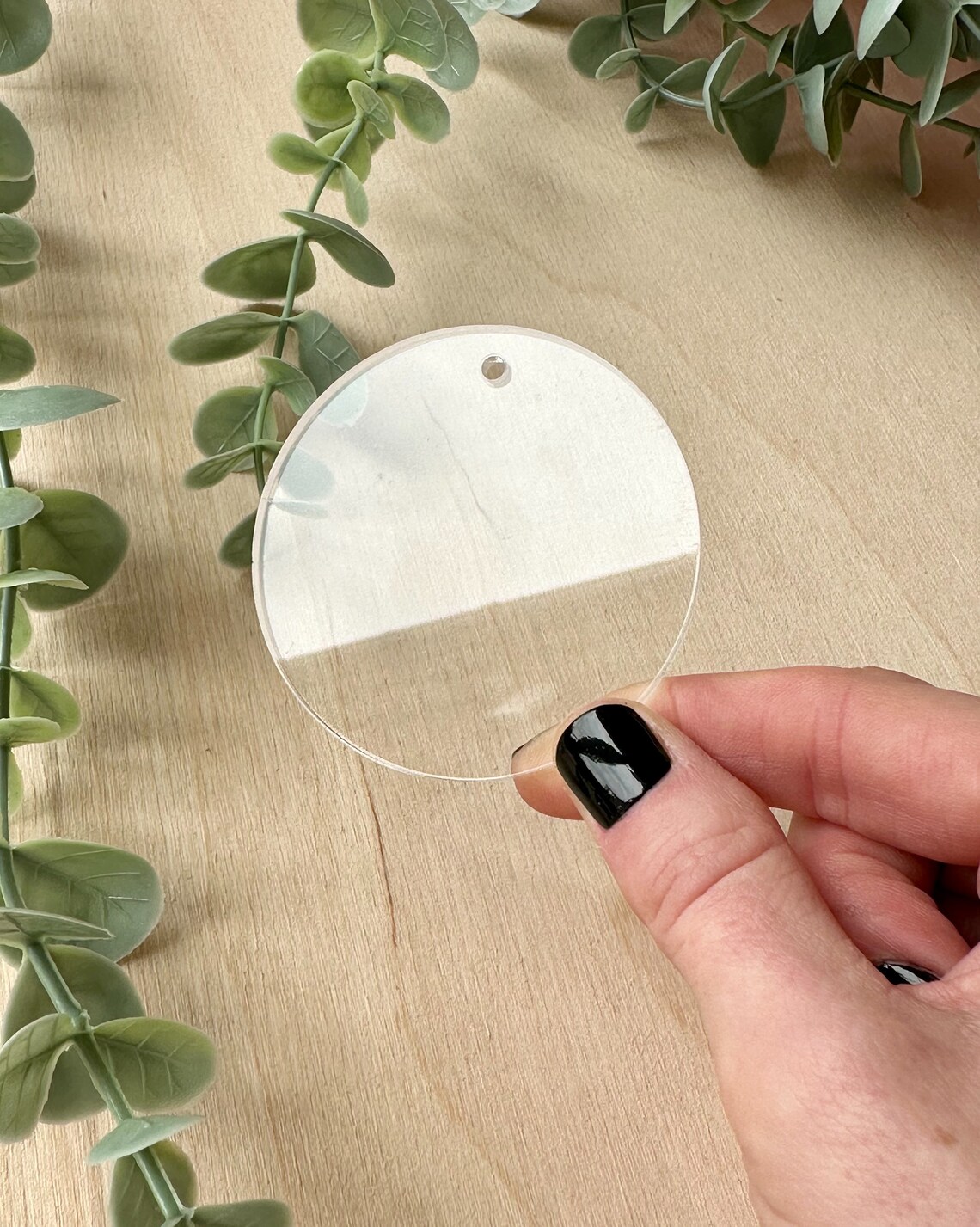 Clear Acrylic Circle Key Ring Blank, Laser Cut Acrylic Craft Blank ...