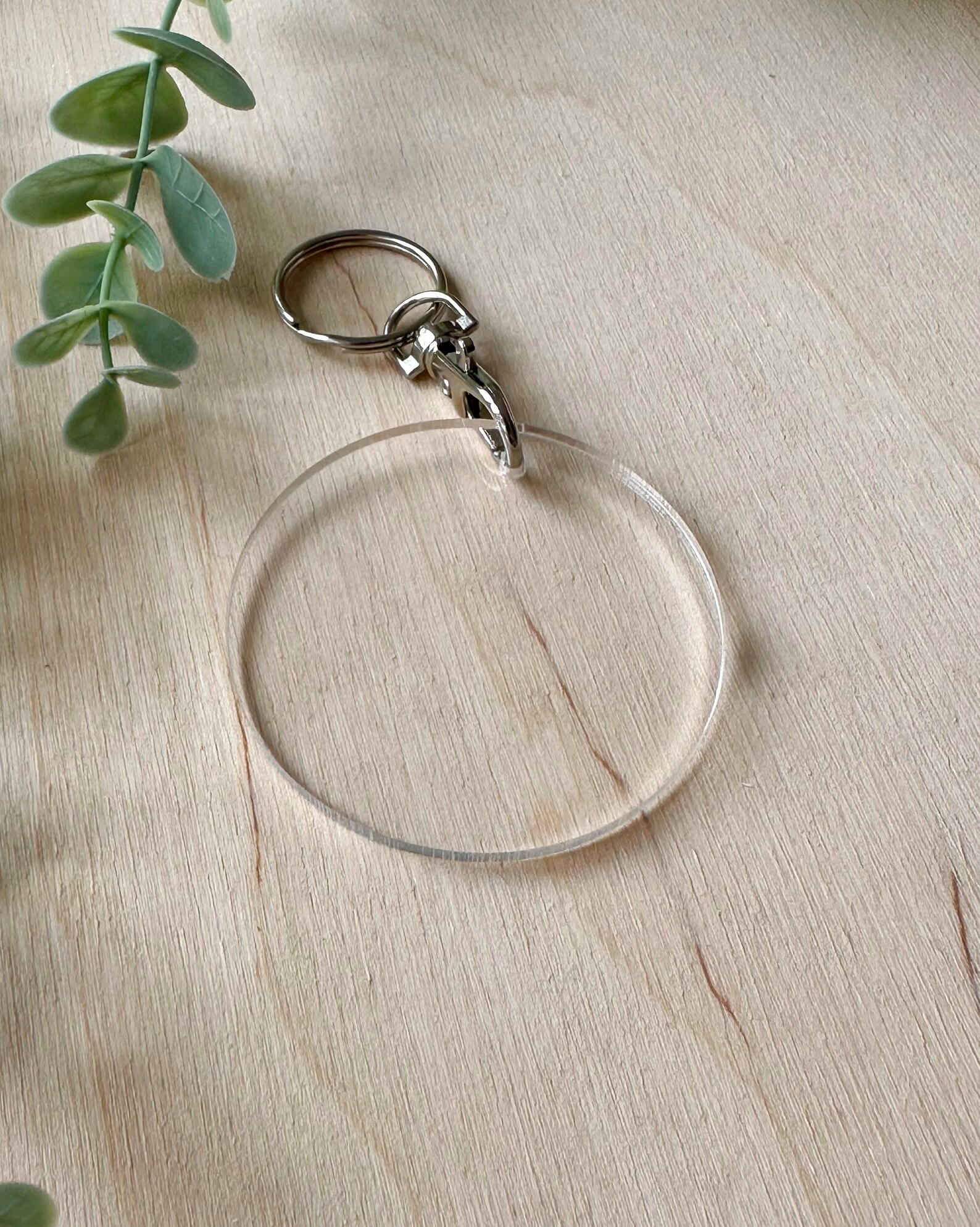In Circle Key Rings Clear Acrylic Circle Key Ring Blank, Laser Cut Acrylic Craft Blank ...