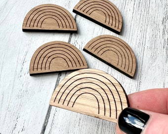 Wooden Rainbow, Small Wooden Craft Embellishment, craft blanks