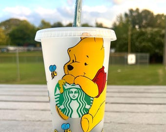 Winnie The Pooh Starbucks Cup | 24oz | Reusable | Disney Inspired | Pooh Bear | Personalized Starbucks Cup