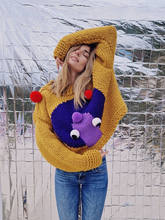 Chunky pom 2025 pom sweater