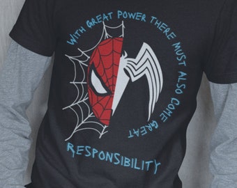 Spider-Man Comic Quote T-Shirt, Superhero Graphic Tee