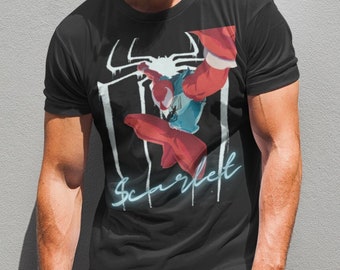 Scarlet Spider-Man Graphic Tee, Vintage Superhero Shirt