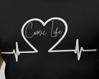 Comic Life Heartbeat Shirt, Comic Fan Tee