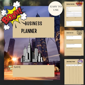 PLANIFICADOR DE NEGOCIOS IMPRIMIBLE/plantilla de contabilidad, plantilla de inventario, rastreador de ventas, negocios de goodnotes, planificador de productos, planificador de cartas de EE. UU.
