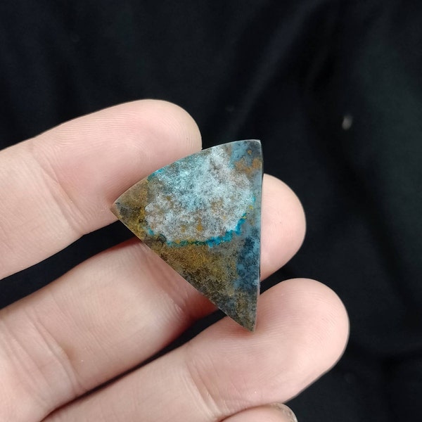 Stunning blue opalized wood cabocho,A jeweler's dream