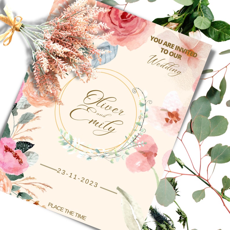 Wedding Invitation Editable Printable Invitation Eletronic - Etsy