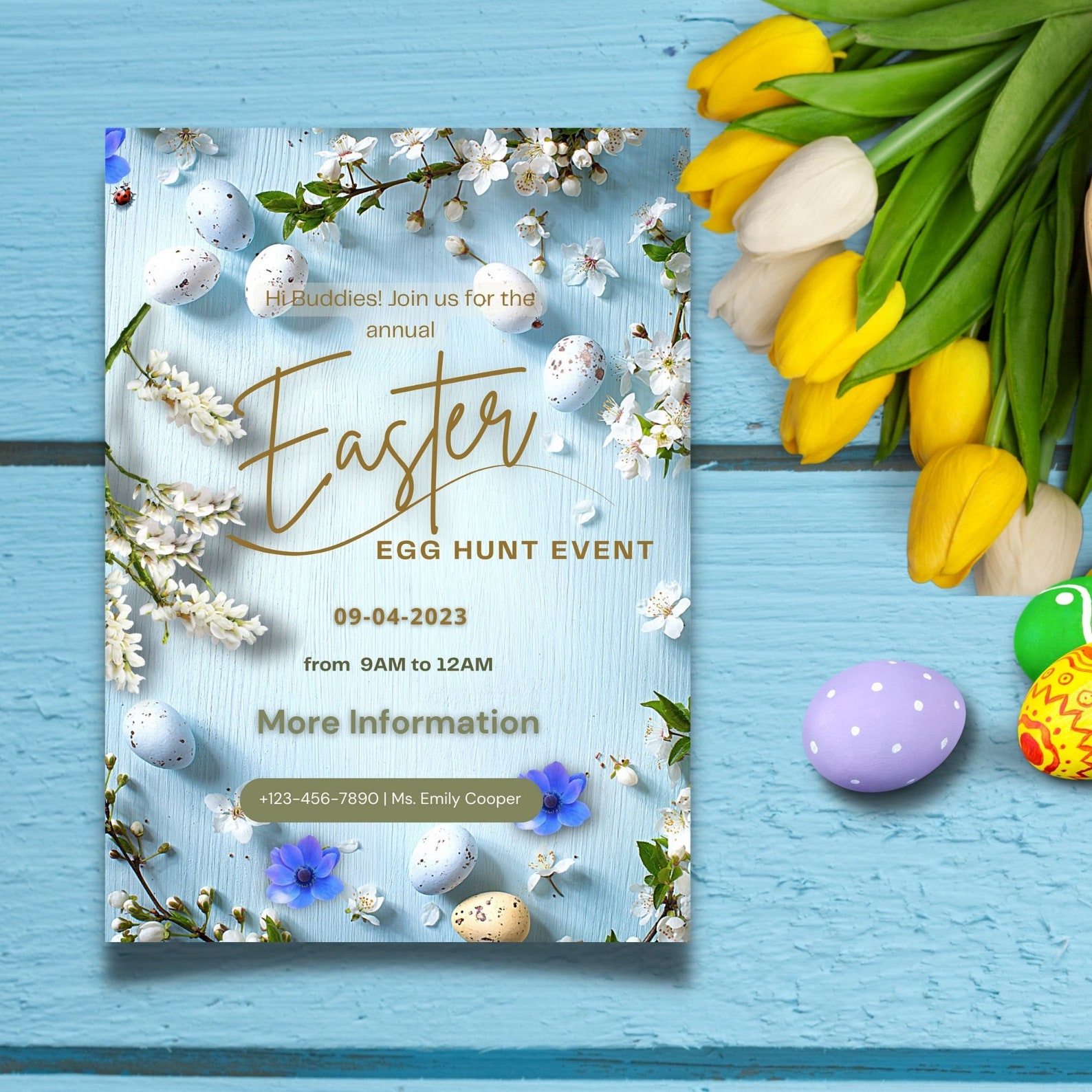 Easter Invitation Editable Printable Invitation Eletronic - Etsy