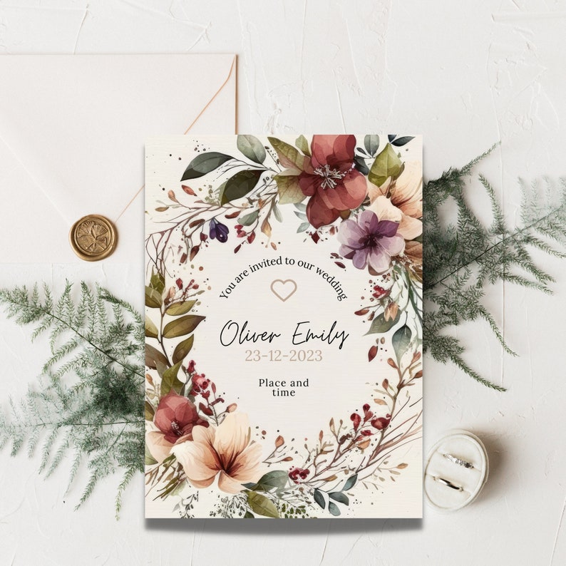 Wedding Invitation Editable Printable Invitation Eletronic Invitation ...