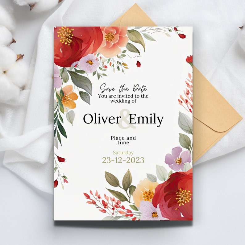 Wedding Invitation Editable Printable Invitation Eletronic Invitation ...